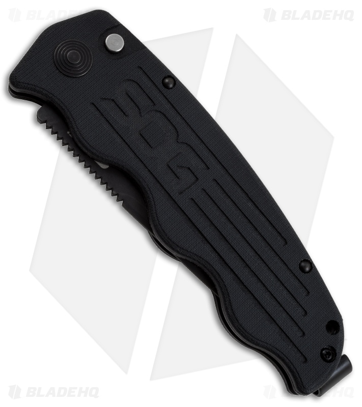 SOG Tac Ops Automatic Knife Black Canvas Micarta (3.5" Black) Blade HQ