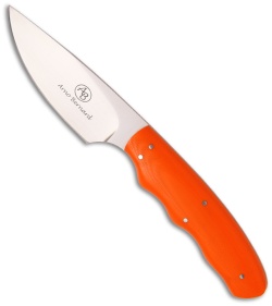 Arno Bernard Knives Squirrel Fixed Blade Knife w/ Orange G10 (2.63" Satin)