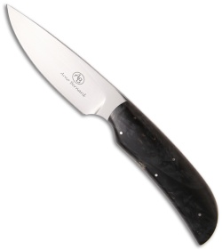 Arno Bernard Knives Wild Dog Fixed Blade Knife w/ Maple Burl (3.63" Satin)