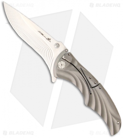 Brian Tighe Custom Tighe Coon Knife NIRK Lock Titanium Folder (3.75" Satin)