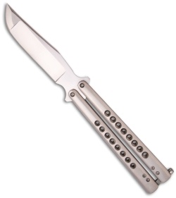 Chuck Gedraitis Knives Balisong #84 Titanium Butterfly Knife (4" Satin)