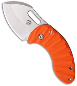 Curtiss Knives Nano Linerlock Folder Knife w/ Orange G10 Scales (1.75" Plain)