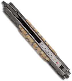 Corrie Schoeman Balisong Butterfly Knife w/ Mammoth Tooth (3.5" Damascus)