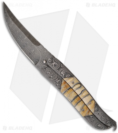Corrie Schoeman Balisong Butterfly Knife w/ Mammoth Tooth (3.5" Damascus)
