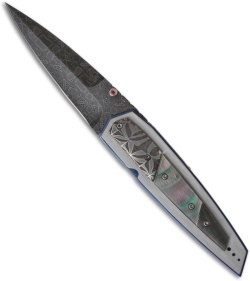 Corrie Schoeman D Lete Folder Knife w/ Black Lip Pearl (3" Damascus)