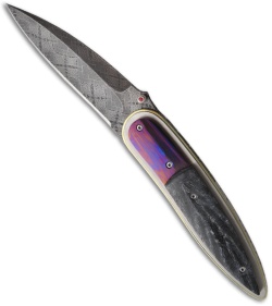 Corrie Schoeman Struggle Folder Knife w/ Fossilized Coral (3.125" Damascus)
