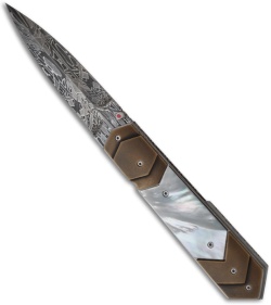 Corrie Schoeman X It Folder Knife w/ Mother of Pearl (3.35" Damascus)