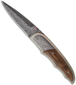 Corrie Schoeman X Cell Folder Knife w/ Mammoth Ivory (2.875" Damascus)