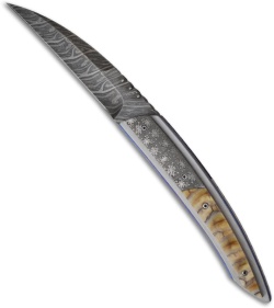 Corrie Schoeman X Treme Folder Knife w/ Mammoth Tooth Snowflake (3.38" Damascus)