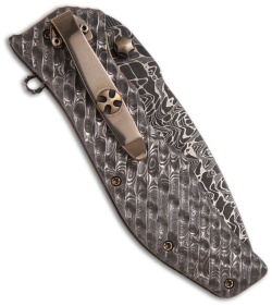 Darrel Ralph Custom Gun Hammer 3 D Carved Knife w/Mammoth Ivory Inlay (Damascus)