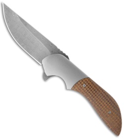 Jeff VanderMeulen Custom Mini Intro Flipper Thunderstorm Knife (3.25" Damascus)