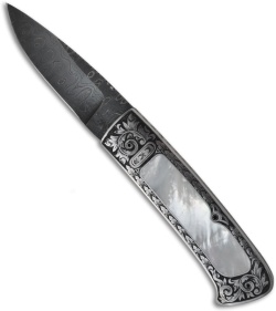 Ralph Dewey Harris Custom Lockback Automatic Knife (Damascus)