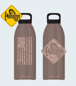 Maxpedition Liberty Bottleworks FLAG 32 oz. Aluminum Water Bottle (Desert)