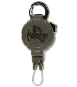 Maxpedition Green Tactical Gear Retractor w/ Snap Ring (Large) RL1G