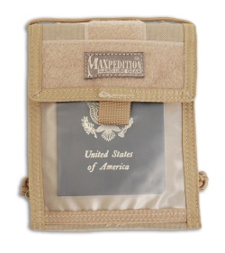 Maxpedition Lightweight Traveler Khaki Passport Holder Organizer 0801K