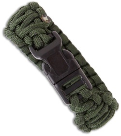 Knot Boys 1" Double Paracord Survival Bracelet Fat Boy (Green)