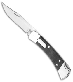 Buck 110 Nickel & Ashwood Dual Action Automatic Knife