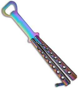 The Bartender "Bottle-Fly" Butterfly Knife Bottle Opener (Spectrum)
