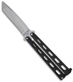 Bear Butterfly Knife Large Tanto Blade (4" Bead Blast Plain) 114AB