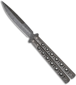 Benchmade 42-101 Gold Class Bali-Song Knife Butterfly Knife (4.2" Damascus)
