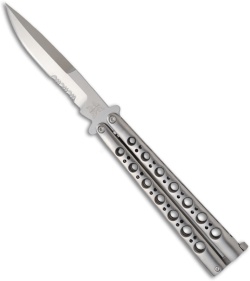 Benchmade 42S Titanium Balisong Weehawk Butterfly Knife (Serrated) BM42