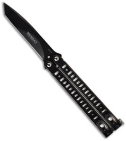 Bradley Kimura III Butterfly Knife Tanto Polished Black (3.75" Plain) 3