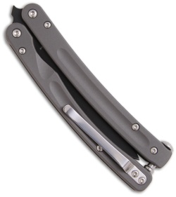 Bradley Mayhem Butterfly Knife Titanium Balisong (3.83" Black Plain) 17040BK