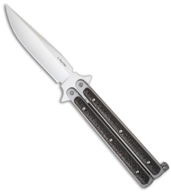 Les Voorhies Custom Knives Model 1 Bali Butterfly Knife Copper/Carbon Fiber