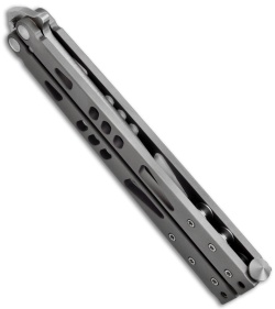 Microtech Tachyon II Bowie Titanium Balisong Butterfly Knife (4.5" SW Plain)