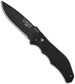 Vintage Camillus 18-XRay Automatic Drop Point Knife (3.8" Black Plain)