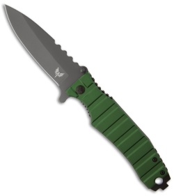 Combat Ready Green Bomber Knife Spring Assist