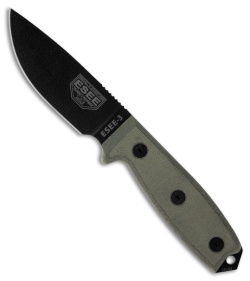 ESEE Knives ESEE-3P-B Knife Black Sheath (3.88" Black Plain)