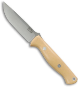 Bark River Knives Gunny Antique Ivory Micarta Fixed Blade Knife (Satin PLN)