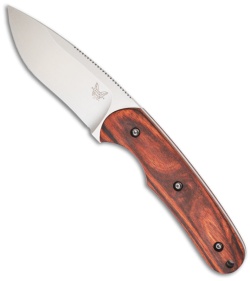 Benchmade Activator 201 w/ Winewood Handle & Leather Sheath (3.63" Plain) Snody