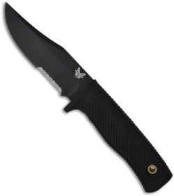 Benchmade Pardue Rant Bowie Fixed Blade Knife 510SBK (4.48" Black Serr)