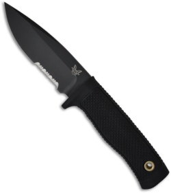 Benchmade Pardue Rant D2 Drop Point Fixed Blade Knife 515SBK (4.48" Black Serr)