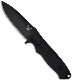 Benchmade Nim Cub II Knife 147BK Drop Point Fixed Blade (3.5" Black Plain)
