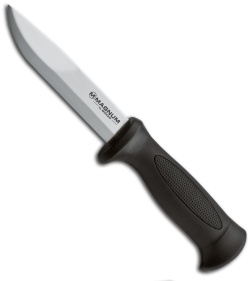 Boker Magnum Nordic Black Fixed Blade Knife (4.45" Satin Plain) 02RS001