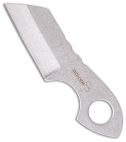 Boker Plus Rhino Calf Fixed Blade Neck Knife (1.75" Stonewash Plain) 02BO259