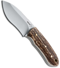 Boker Plus Fitz Stag Fixed Blade Knife (2.56" Satin Plain) 02BO288