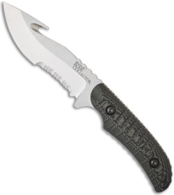 Bone Collector Large Fixed Blade Knife w/ Gut Hook 15010S-1 G10 (4.1" Serr)