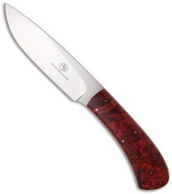 Arno Bernard Knives Leopard Fixed Blade Knife w/ Maple Burl (4.5" Satin)