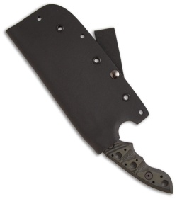 J. Brous Knives Custom JB-119 Fixed Blade Knife Green/Black G10 (6" Hand Satin)