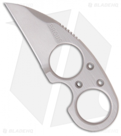 Brous Blades Silent Soldier V1 Neck Knife Straight Edge Fixed Blade (Bead Blast)