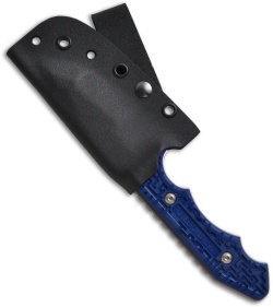 Brous Blades Triple Threat Knife Exclusive w/ Blue Aluminum (3.7" Bead Blast)