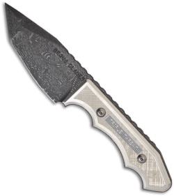 Brous Blades Custom Triple Threat Knife w/ Coin Silver Scales (Damascus)