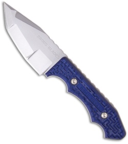 Brous Blades Triple Threat Knife Exclusive w/ Blue Aluminum (3.7" Bead Blast)