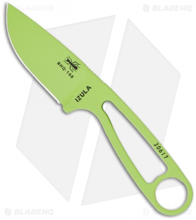 ESEE Izula Knife Venom Green Concealed Carry Survival Neck Knife BHQ Exclusive