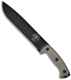 ESEE Junglas Survival Fixed Blade Knife w/ Sheath (10.5" Black Plain)