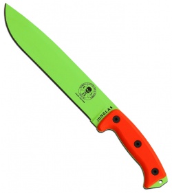 ESEE Venom Green Junglas Survival Fixed Blade Knife w/ Sheath (10.5" Plain)